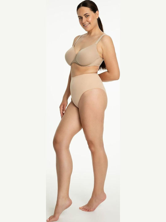 Hochtailliert Damen Slip Beige