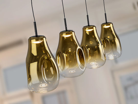 Aledis Adjustable Pendant Light Black LED with Warm White Light 86x26x13cm