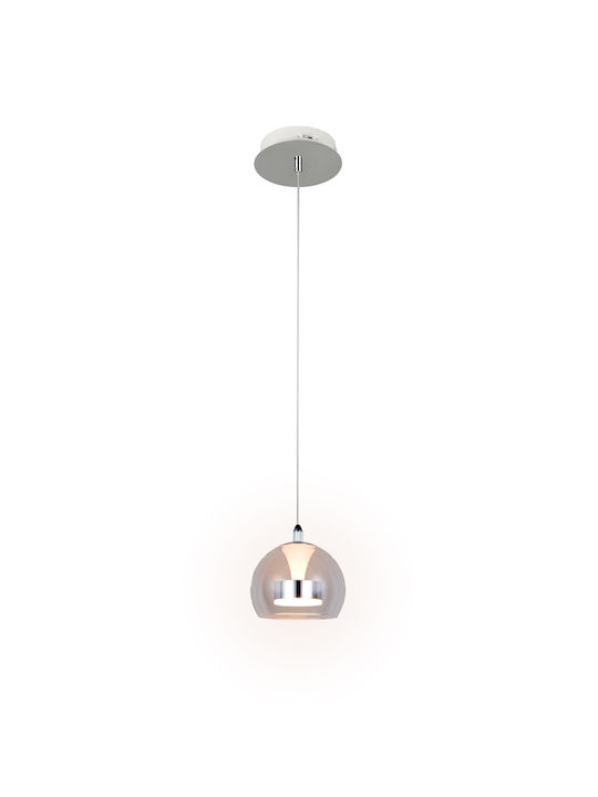 Trio Lighting Flynt Κρεμαστό Φωτιστικό Ασημί