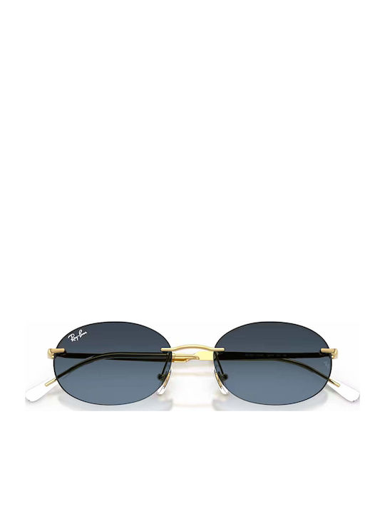 Ray Ban Women's Sunglasses with Gold Metal Frame and Blue Gradient Lens RB3767 001/4C