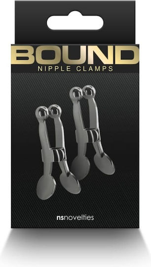 Ns Novelties Скоби за зърна в сив цвят 2 броя