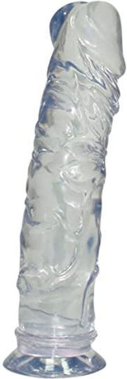You2Toys Crystal Clear Medium Реалистично дилдо Със смукателна чашка Прозрачен 50см