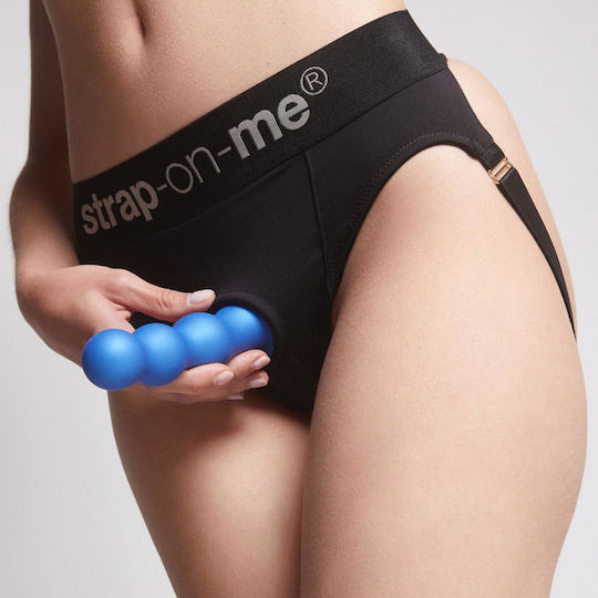 Strap On Me Dildo Glass Dildo With Suction Cup Blue 42cm
