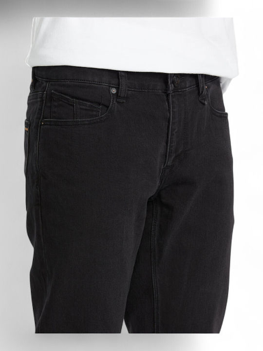 Vorta Ανδρικό Παντελόνι Τζιν Ελαστικό με Slim Baggy Εφαρμογή Μαύρο