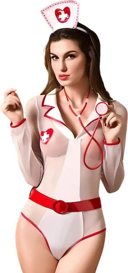 Bodysuit Costume Nurse 9603 White