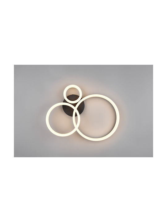 Trio Lighting Ceiling Mount Light Black with Integrated LED