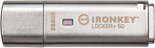Kingston Ironkey Locker+ 50 256GB USB 2.0 Стик Сребрист