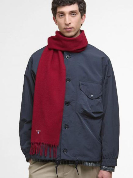 Lambswool Men's Scarf Red