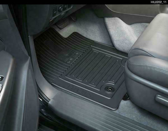 Toyota Genuine Rubber Car Mats Set Hilux Double Cab Heat Conductor 11'-14' Driver Passenger 2 Rear
