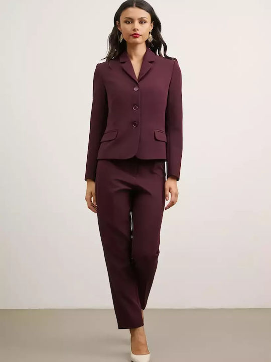 Desiree Lang Damen Mittellang Blazer Brown