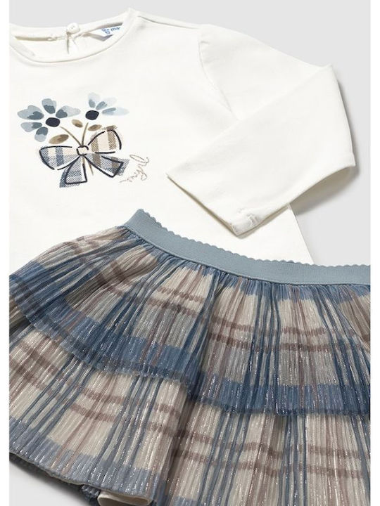 Kids' Set with Skirt Winter 3pcs Light Blue