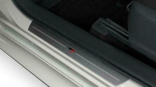 Toyota Genuine 2 Aluminum Door Sill Protectors Gr Gazoo Racing Yaris 20'-22' Driver Passenger