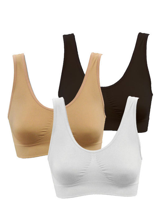 Women's Sports Bra with Light Padding Beige