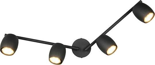 Trio Lighting Σποτ σε Μαύρο Χρώμα