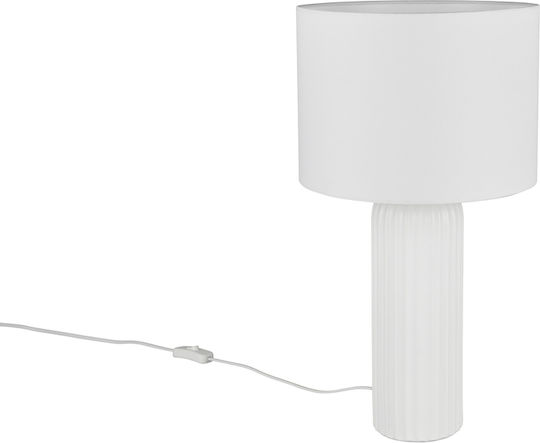 Trio Lighting Ceramic Table Lamp with White Shade and Base