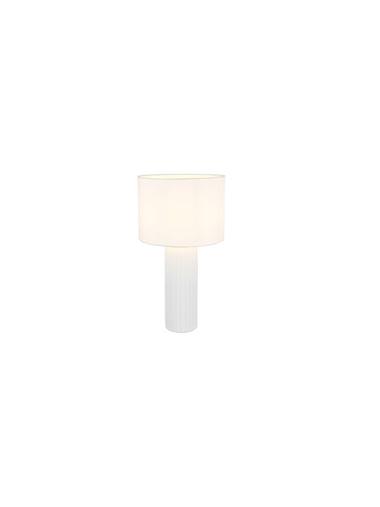 Trio Lighting Ceramică Lampă de masă cu Abajur Alb și Bază