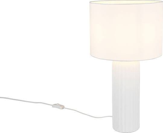 Trio Lighting Ceramic Table Lamp with White Shade and Base