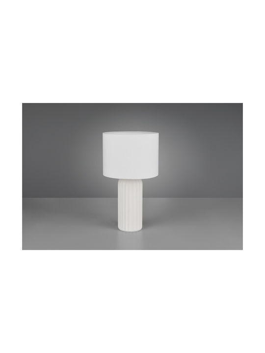 Trio Lighting Ceramică Lampă de masă cu Abajur Alb și Bază