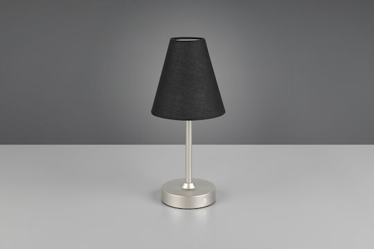 Trio Lighting Metall Tischlampe LED mit Silber Schirm und Basis