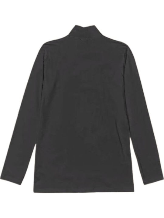 Women's Long Sleeve Turtleneck T-Shirt Grey-anthracite