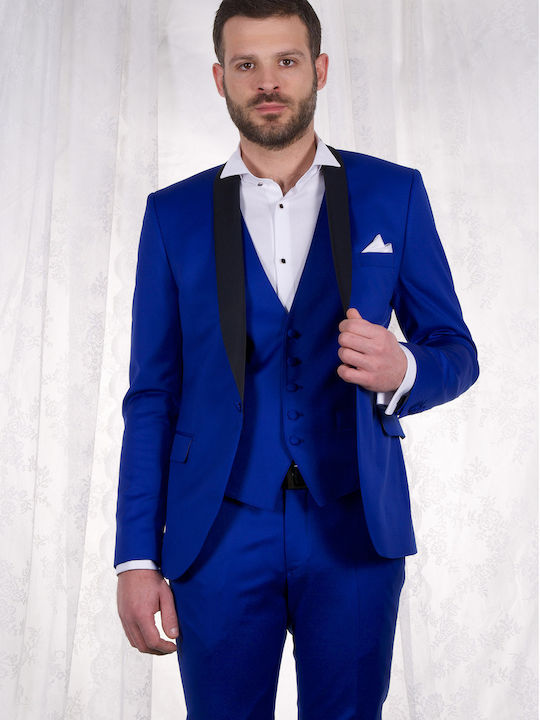Ανδρικό Γαμπριάτικο Κοστούμι Royal Blue