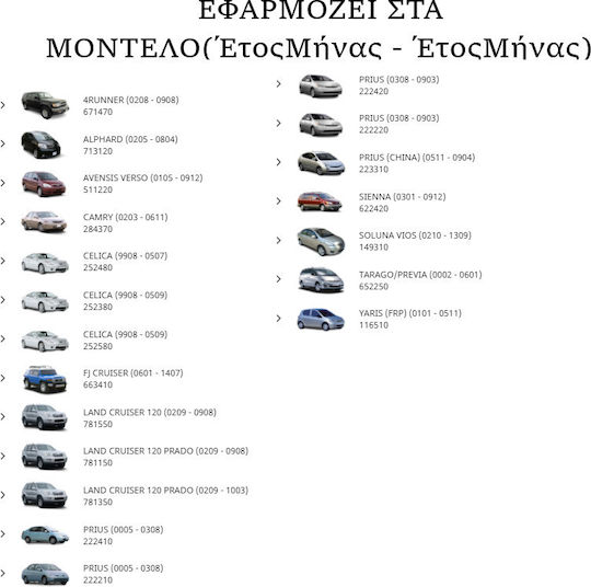 Toyota Γνήσιο Φίλτρο Καμπίνας Toyota Yaris Prius Celica Land Cruiser 99'-09' 871394701083