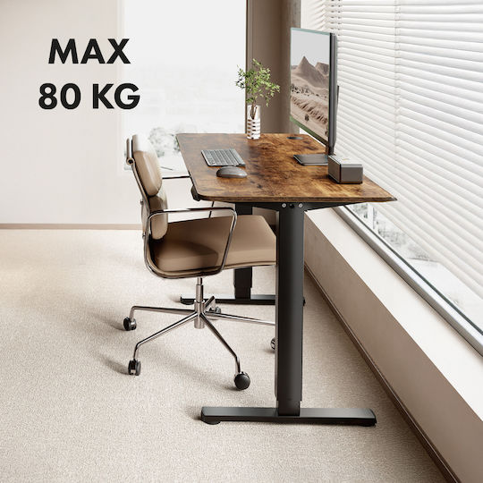 Ergo Office Er-400 B Klappbar Schreibtischbasis aus Metall mit Regulator in Schwarz Farbe 112x50x70cm