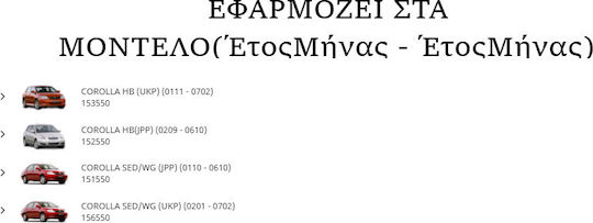 Toyota Γνήσιος Ιμάντας Δυναμού Ανεμιστήρα Corolla 04'-07' 99366c1220