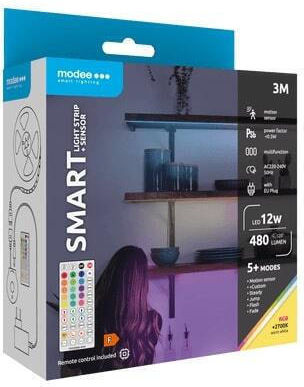 Modee Lighting LED Strip Battery Warm White Light 3m with Motion Sensor & Remote Control