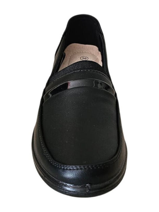 Anatomic Women's Leather Black Slip-Ons