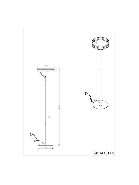 Trio Lighting Dios LED Φωτιστικό Δαπέδου Ασημί Trio Lighting Dios LED Φωτιστικό Δαπέδου Ασημί