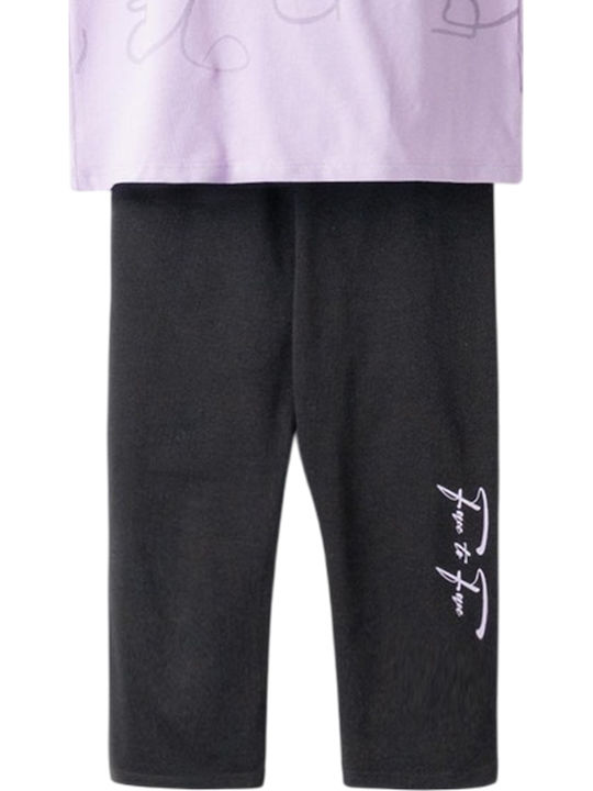 Kinder-Set mit Leggings Sommer 2Stück Lilac