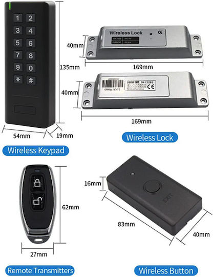 Electronic Lock Wireless in color Black