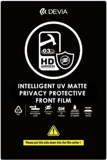 Devia 0.25mm Privacy Ματ Screen Protector 10τμχ