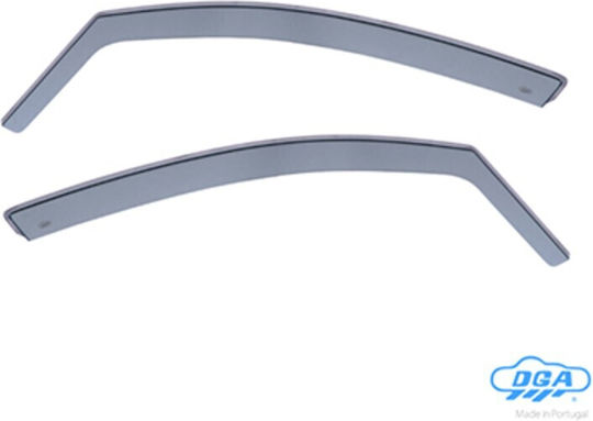 Pair of Front Car Windbreakers Citroen C5 4d C5 Tourer 5d 2008-2017 Flexible Cast Acrylic Glass DGA 2 Pieces