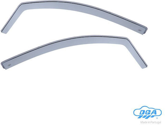 DGA Set of Windbreakers Front Car Dark Fime for Peugeot 108 Toyota Aygo Citroen C1 2pcs
