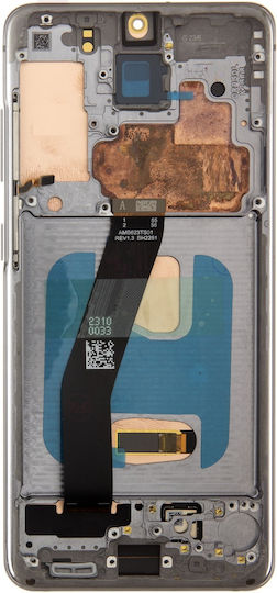 Samsung Screen with Touch Mechanism and Frame for Samsung Galaxy S20, Galaxy S20 5G (Gray)