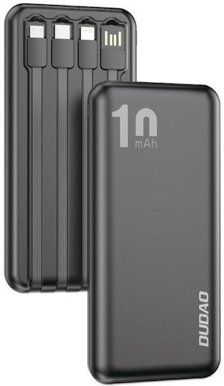 Dudao K6Pro Power Bank 10000mAh with 2 USB-A Ports Black