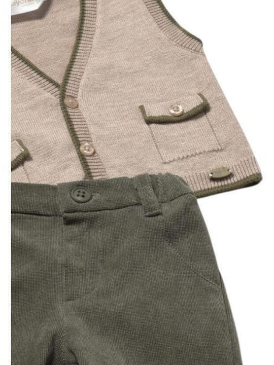 Set pentru copii cu pantaloni Iarnă 3buc Verde