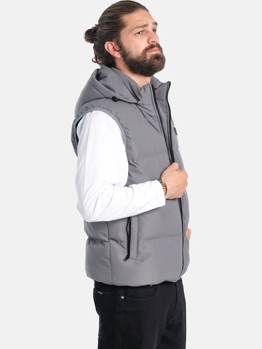 Geacă Fără Mâneci Puffer Gri