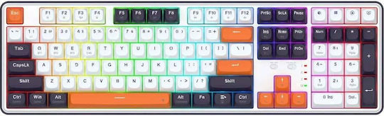 Redragon K689WBO-RGB-PRO Drahtlos Gaming Mechanische Tastatur 75% mit RGB-Beleuchtung (Englisch US) Wyvern