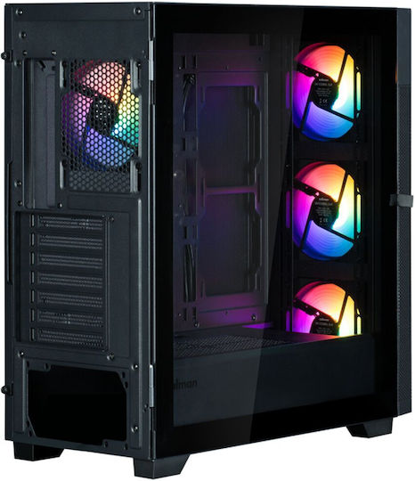 S5 Neo Gaming Midi Tower Computer Case with Side Window Black