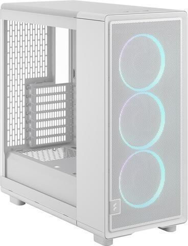 Fractal Design Epoch Gaming Midi Tower Computer Case with Side Window White TG RGB Clear