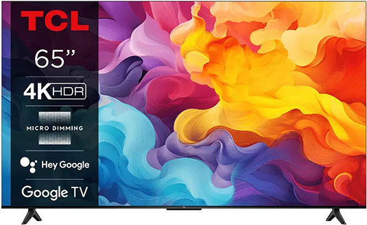 TCL Smart Τηλεόραση 65" 4K UHD LED V6C HDR (2025) 65V6C