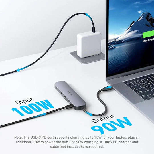 Anker USB-C Docking Station με HDMI 4K PD Μαύρο (A8357HA0)