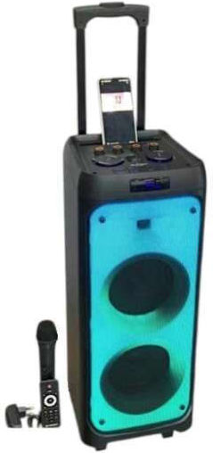 Kimiso Kimiso Karaoke Speaker with Wireless Microphone and Lighting Effects QS-8605 813157 Black