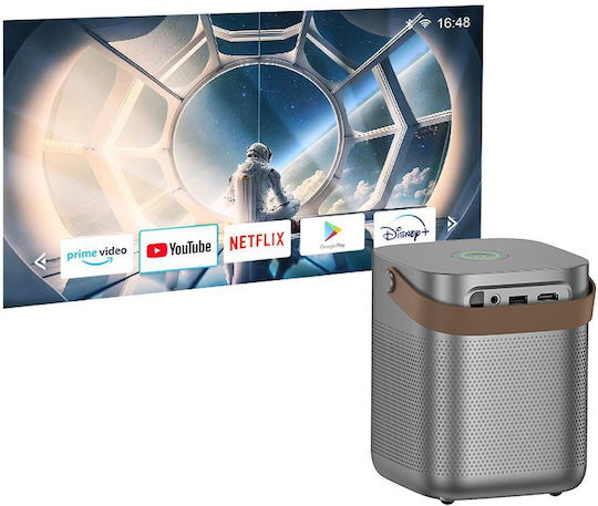Hoco DT4 Mini Projector DLP HD Λάμπας LED με Wi-Fi και Ενσωματωμένα Ηχεία