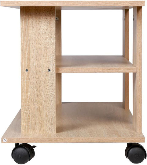 Stand TV cu Roți Stejar L80xA40xÎ45cm