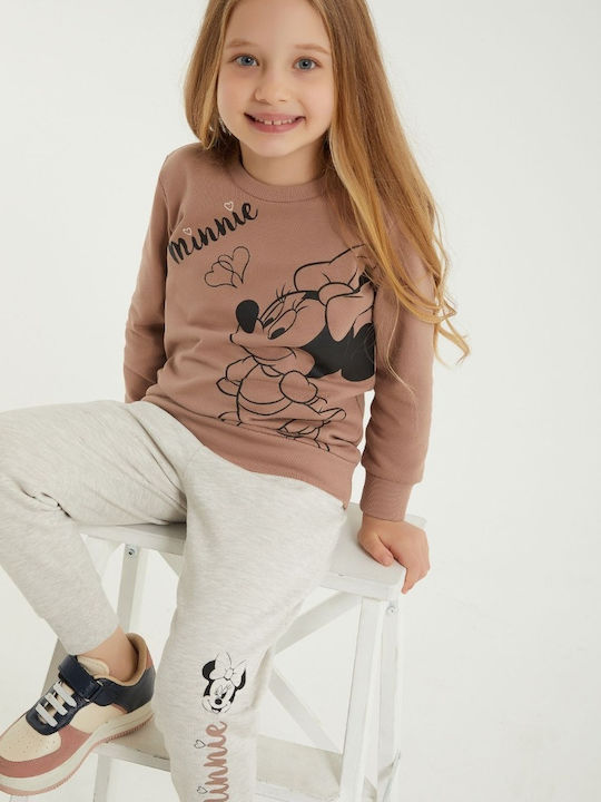 Παιδικό Σετ Φόρμας Μπεζ 2τμχ Minnie Mouse