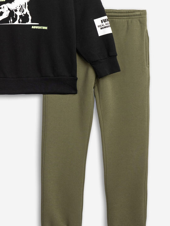 Kids Sweatpants Set Black 2pcs
